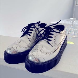 TUK silver Oxford creepers